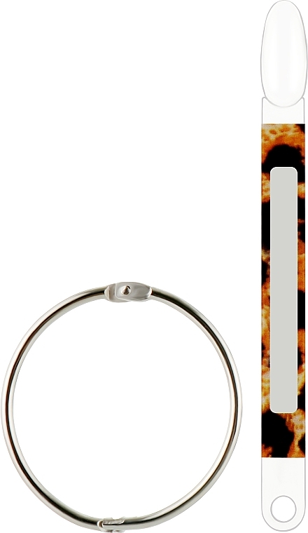Типсы на кольце, леопардовый стикер, прозрачные, миндаль - Sticker Tips  — фото N1