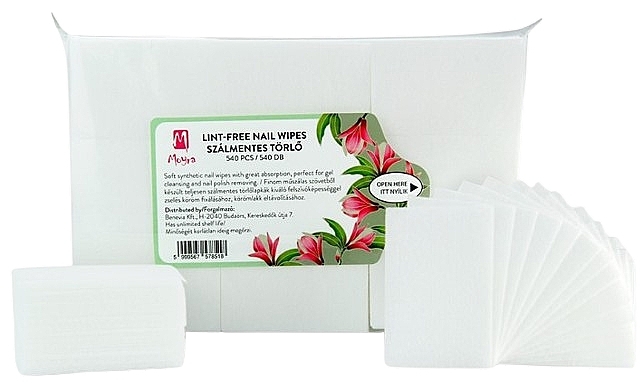 Салфетки безворсовые для ногтей, 540 шт. - Moyra Lint-Free Nail Wipes — фото N1