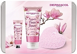 Парфумерія, косметика Набір - Dermacol Magnolia Flower l (sh/gel/200ml+h/cr/30ml + candle/130g)