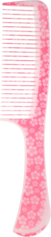 Гребень для волос 21.6 см, 9811, розовый - Donegal Floral Hair Comb — фото N1