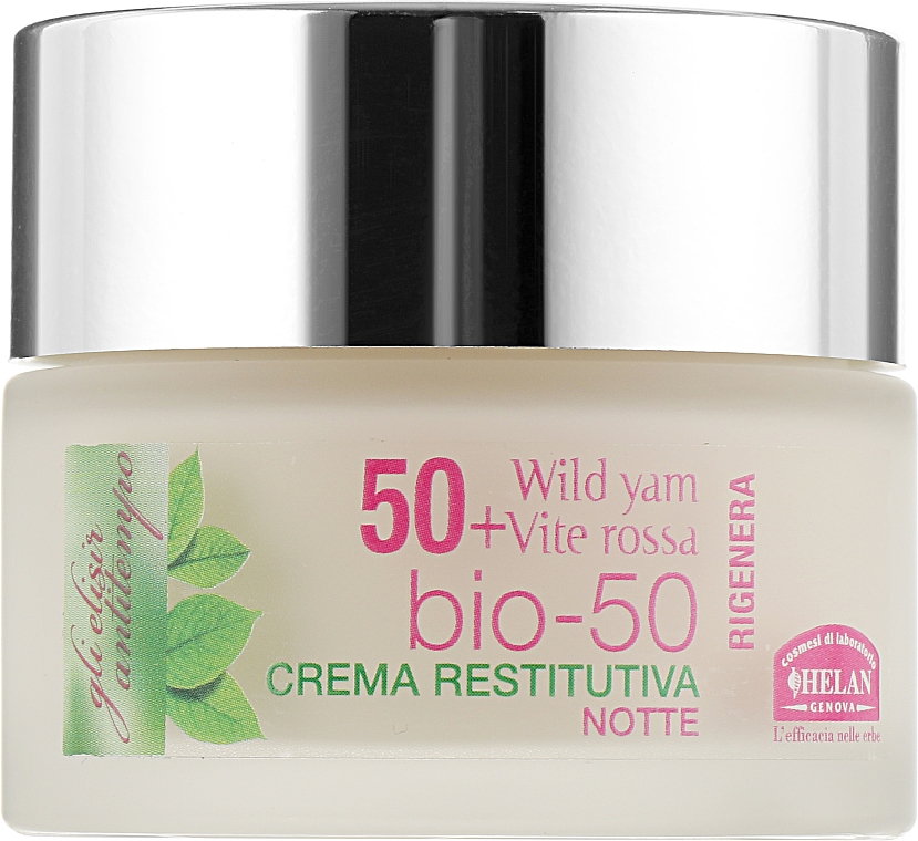 Крем ночной восстанавливающий 50+ - Helan Elisir Antitempo Bio-50 Rigenera Restoring Cream Night