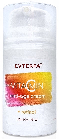 Крем для обличчя з вітаміном С і ретинолом - Evterpa Vitamin C Anti-Age Cream — фото N1