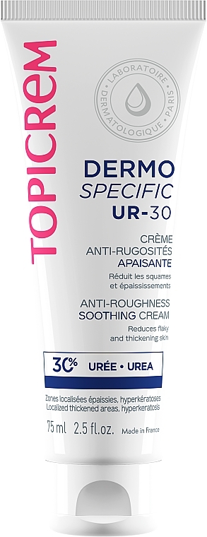 Крем для вирівнювання загрубілих недоліків шкіри - Topicrem UR-30 Anti-Roughness Soothing Cream — фото N1