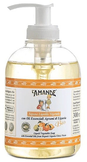 Рідке мило «Цитрусові з Лігурії» - L'Amande Regionali Agrumi Di Liguria Liquid Vegetable Soap — фото N1