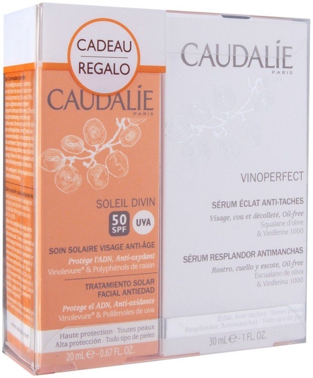 Набор "Идеальный загар" - Caudalie (ser/30ml + cr/20ml)