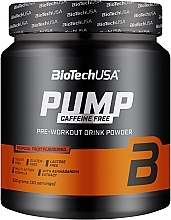 Передтренувальний комплекс "Тропічні фрукти" - BioTechUSA Pump Caffeine Free — фото N1