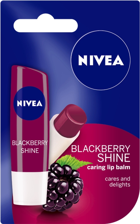 Бальзам для губ "Ежевика" - NIVEA Blackberry Shine Caring Lip Balm