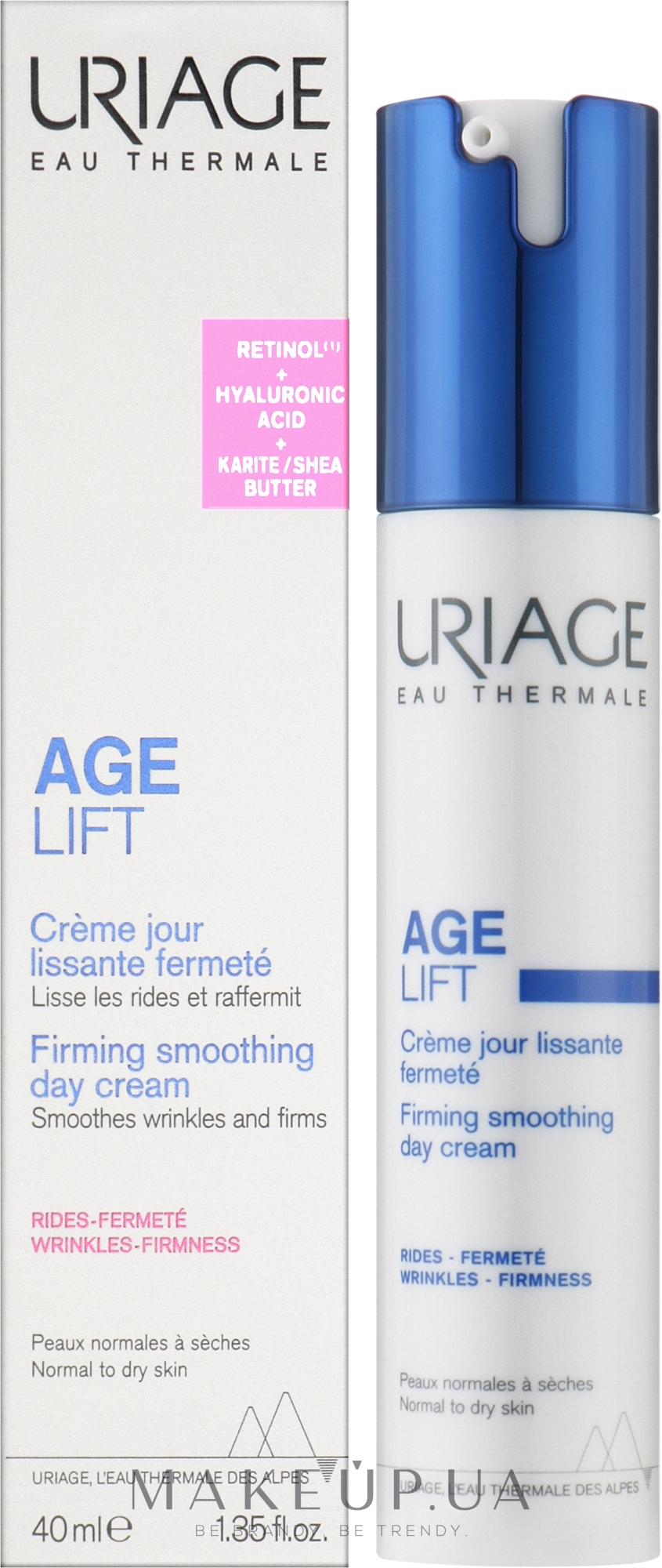 Зміцнювальний розгладжувальний денний крем - Uriage Age Lift Firming Smoothing Day Cream — фото 40ml