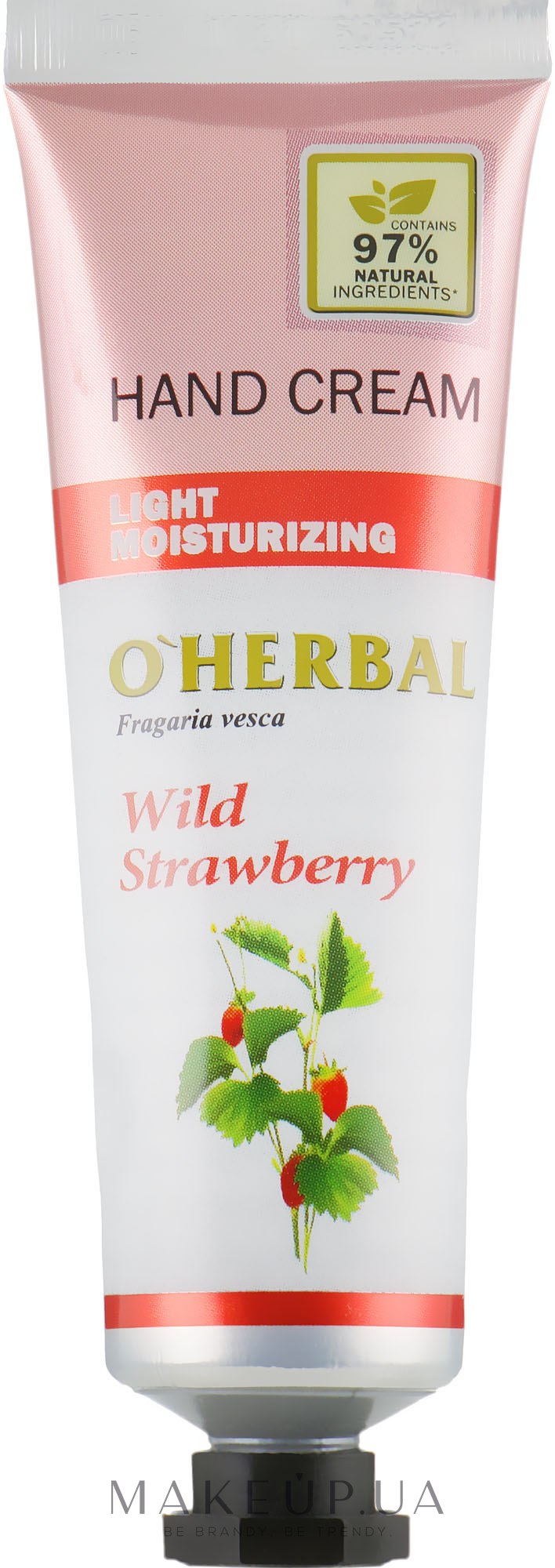 Крем для рук с земляникой - O'Herbal Light Moisturizing Hand Cream Wild Strawberry — фото 30ml