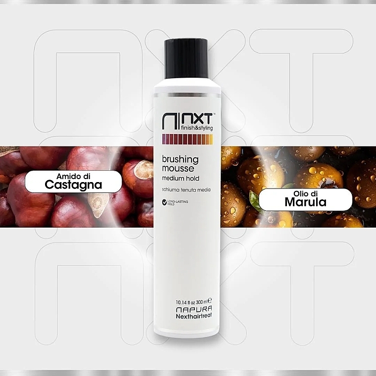 Пінка-мус середньої фіксації - Napura NXT Brushing Mousse Medium Hold — фото N5