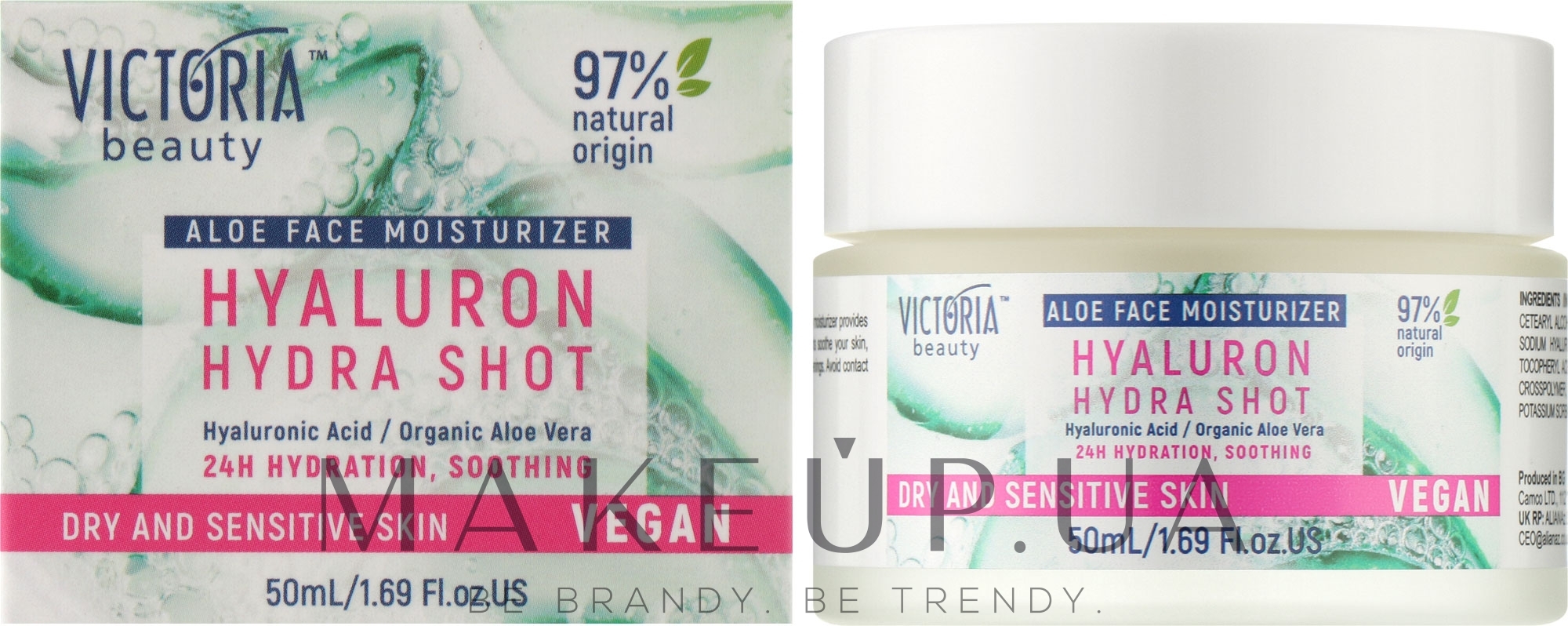 Крем-гель для сухої та чутливої шкіри обличчя - Victoria Beauty Hyaluron Hydra Shot — фото 50ml