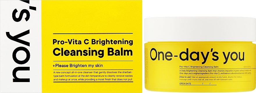 Бальзам для снятия макияжа - One-Days You Pro Vita C Brightening Cleansing Balm — фото N2