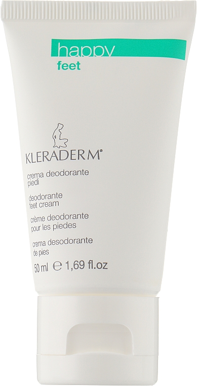Крем для ступень дезодорувальний з олією чайного дерева - Kleraderm Happy & Body Care Feet Cream — фото N1