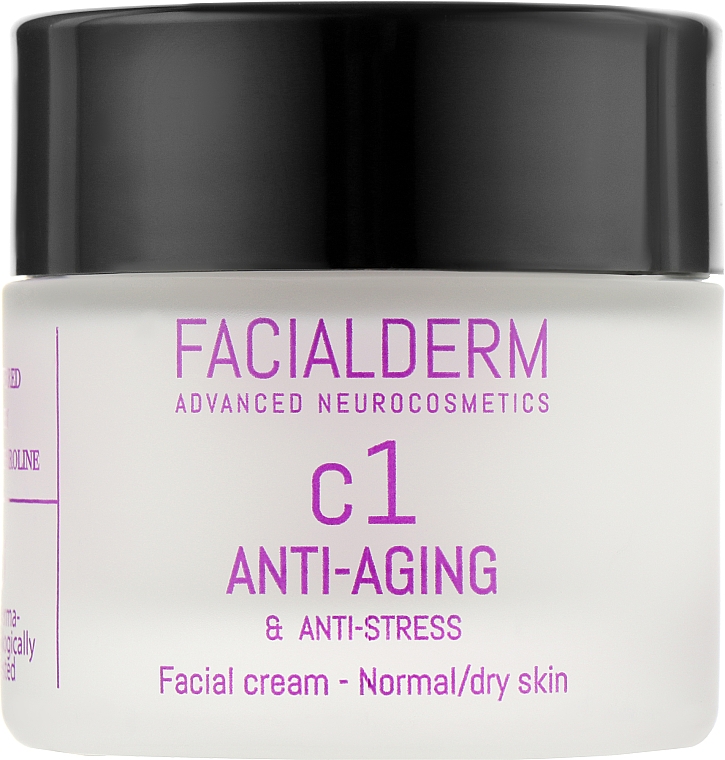 Крем против старения и стресса, для нормальной и сухой кожи - Facialderm C1 Anti-Age And Anti-Stress Cream