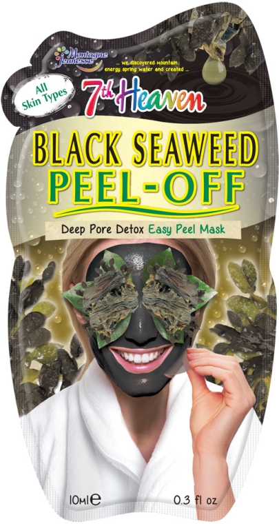 Маска-плівка для обличчя "Чорні водорості" - 7th Heaven Black Seaweed Peel Off Mask — фото N1