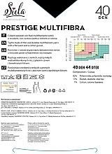 Колготки женские "Prestige Multifibra", 40 Den, nero - Siela — фото N2