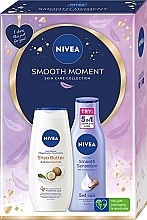 Набор - NIVEA Smooth Moment (sh/gel/250ml + b/milk/250ml) — фото N1