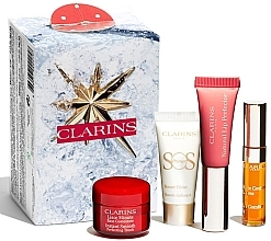 Духи, Парфюмерия, косметика Набор - Clarins Make-Up Heroes Set (primer/4ml + primer/5ml + lip/gloss/5ml + lip/oil/2.5ml)