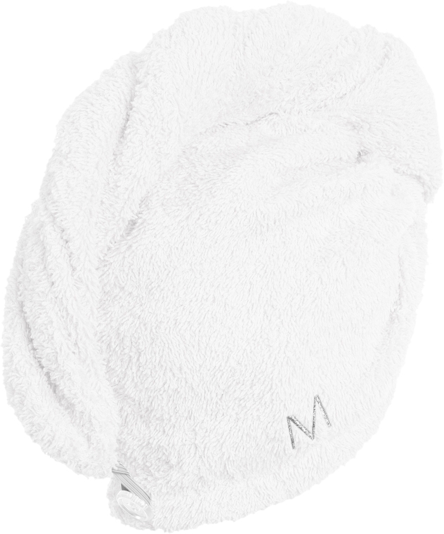 Полотенце-тюрбан для сушки волос, белое - MAKEUP — фото N2