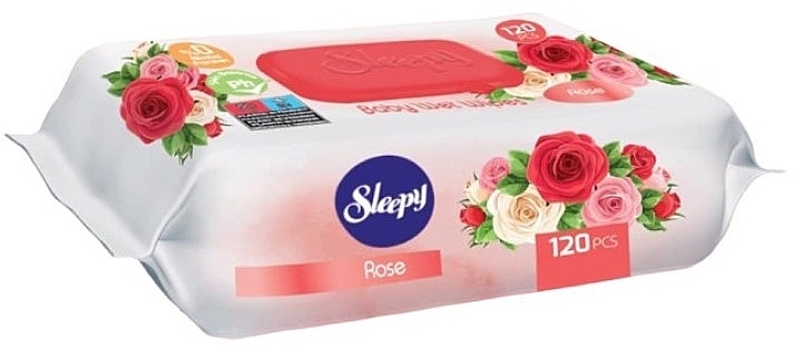Влажные салфетки "Роза", 120 шт. - Sleepy Rose Wet Wipes — фото N1