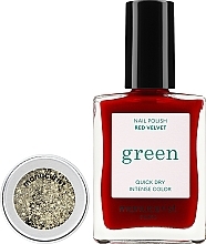 Набор - Manucurist Ready to Party Green Red Velvet + Gold Glitter — фото N2