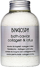 Сіль для ванни, з колагеном і лотосом  - BingoSpa Yoga Caviar Lotus And Collagen Bath Salt — фото N1