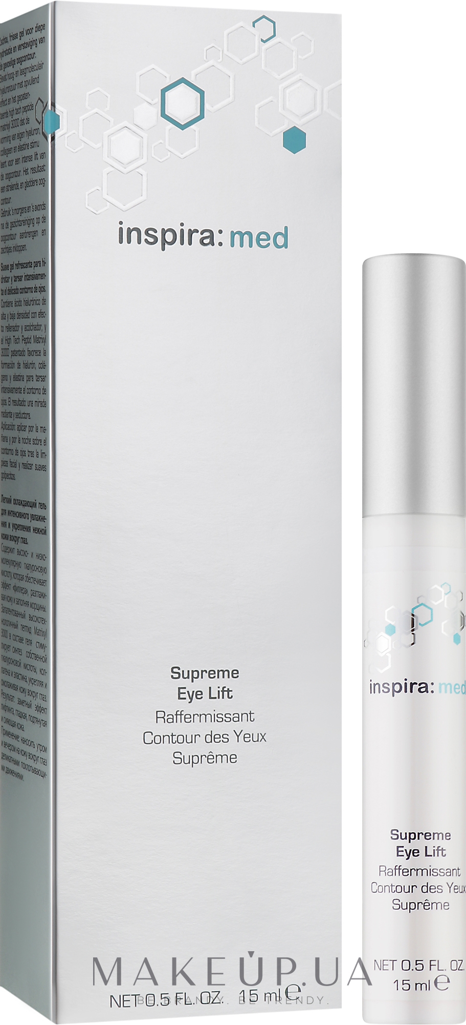 Гель для інтенсивного зволоження та укріплення шкіри навколо очей - Inspira:cosmetics Med Supreme Eye Lift — фото 15ml