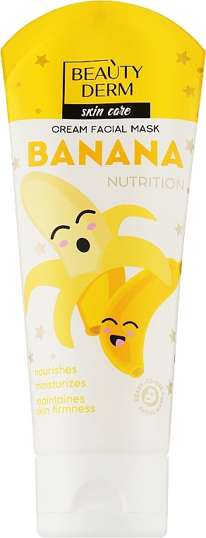 Косметична маска для обличчя "Бананове живлення" - Beauty Derm Banana Nutrition Cream Facial Mask