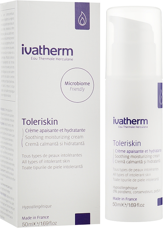 Успокаивающий увлажняющий крем для всех типов кожи лица - Ivatherm Toleriskin Soothing Moisturizing Cream