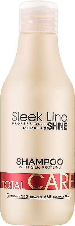 Шампунь із протеїнами шовку - Stapiz Sleek Line Total Care Shampoo  — фото N1