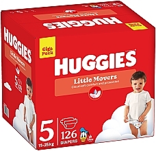 Подгузники Little Movers, 5 (11-25 кг), 126 шт - Huggies Giga Pack — фото N2