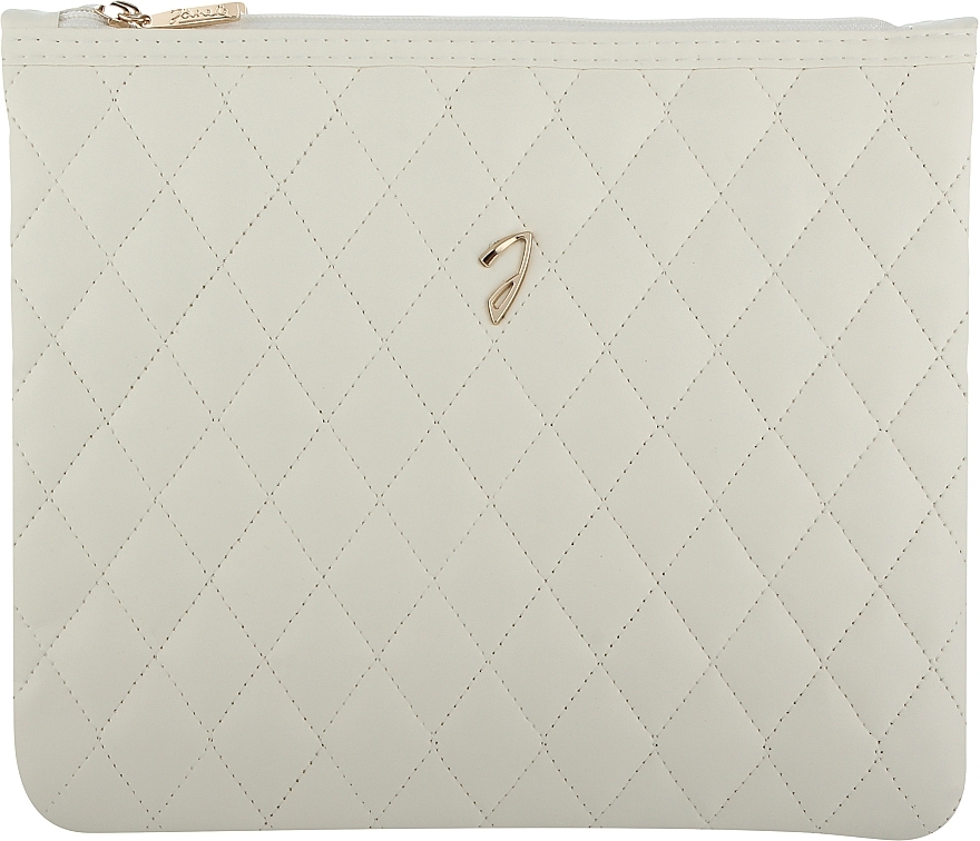 Косметичка стьобана велика, бежева, A6130VT - Janeke Beige Quilted Pouch — фото N1