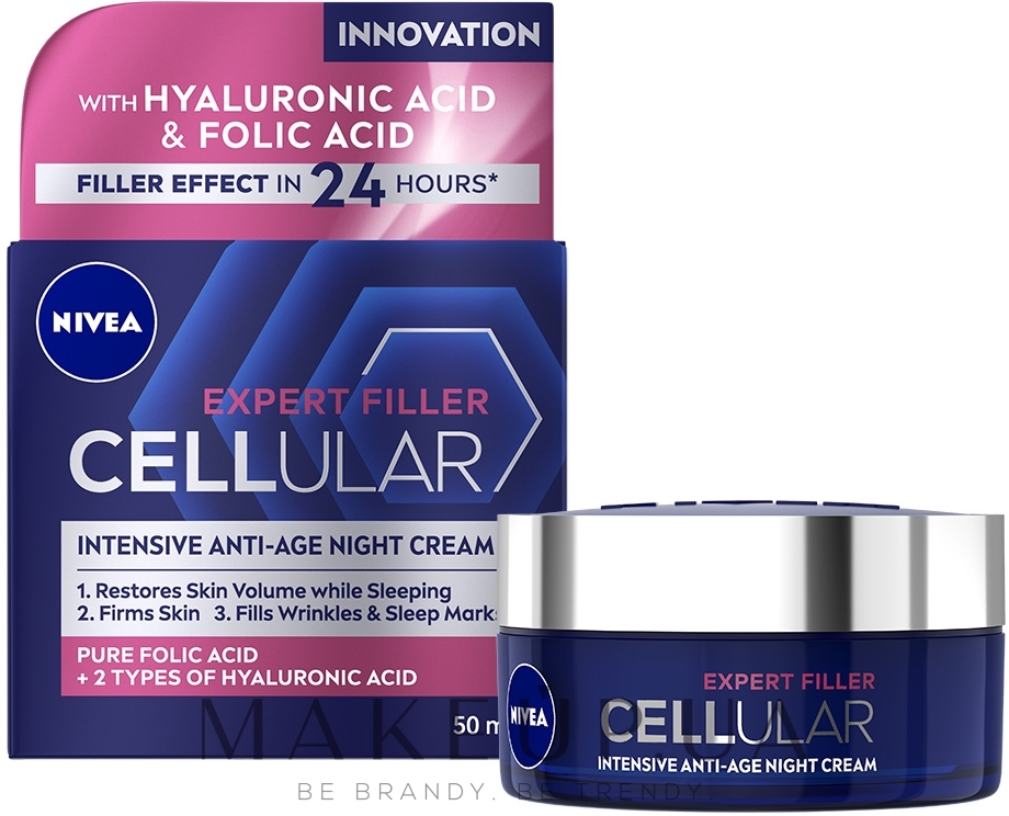 Нічний крем - NIVEA CELLULAR EXPERT FILLER Intensive Anti-Age Night Cream — фото 50ml