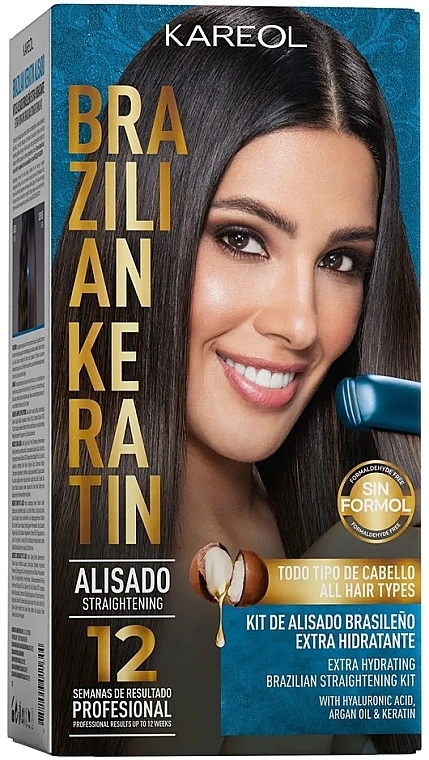 Набір для випрямлення волосся - Kareol Brazilian Keratin Extra Hydrating Kit — фото N2