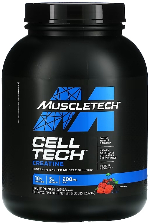 Креатиновый комплекс "Фруктовый пунш" - MuscleTech Performance Series Cell Tech Creatine Fruit Punch — фото N3