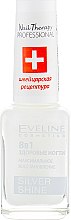 Засіб для відновлення нігтів 8в1 - Eveline Cosmetics Nail Therapy Professional Silver Shine — фото N2