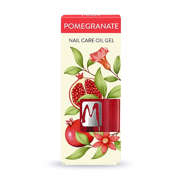 Олія-гель для догляду за нігтями "Гранат" - Moyra Nail Care Oil Gel Pomegranate — фото N1