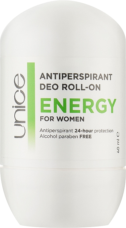 Жіночий кульковий дезодорант-антиперспірант - Unice Energy — фото N1