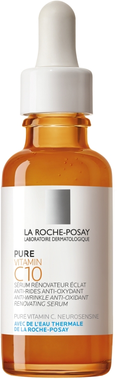 Сыворотка-антиоксидант с витамином С против морщин для обновления кожи лица - La Roche-Posay Pure Vitamin C10 Anti-Wrinkle Anti-Oxidant Renovating Serum