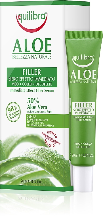 Антивозрастная сыворотка для лица с экстрактом алоэ и гиалуроновой кислотой - Equilibra Aloe Filler