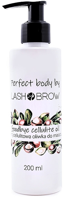 Антицелюлітна масажна олія для тіла - Lash Brow Goodbye Cellulite Oil — фото N1