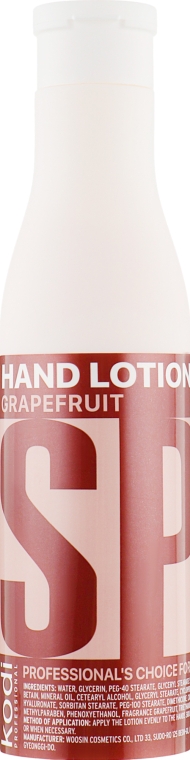 Лосьон для рук "Грейпфрут" - Kodi Professional Hand Lotion Grapefruit — фото N1