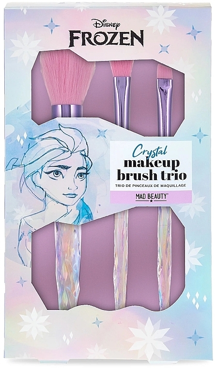Набір пензлів для макіяжу, 3 шт. - Mad Beauty Frozen Brush Trio — фото N1