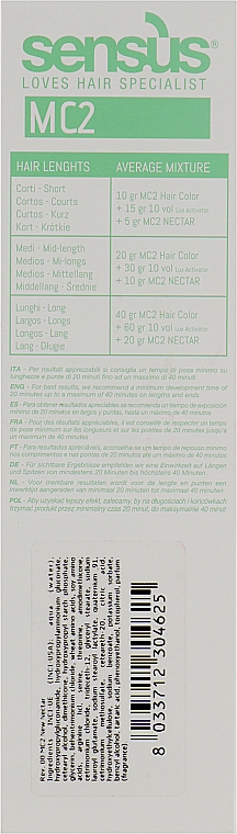 Реконструирующий нектар для безаммиачного красителя - Sensus Nectar for Ammonia Free Color — фото N3