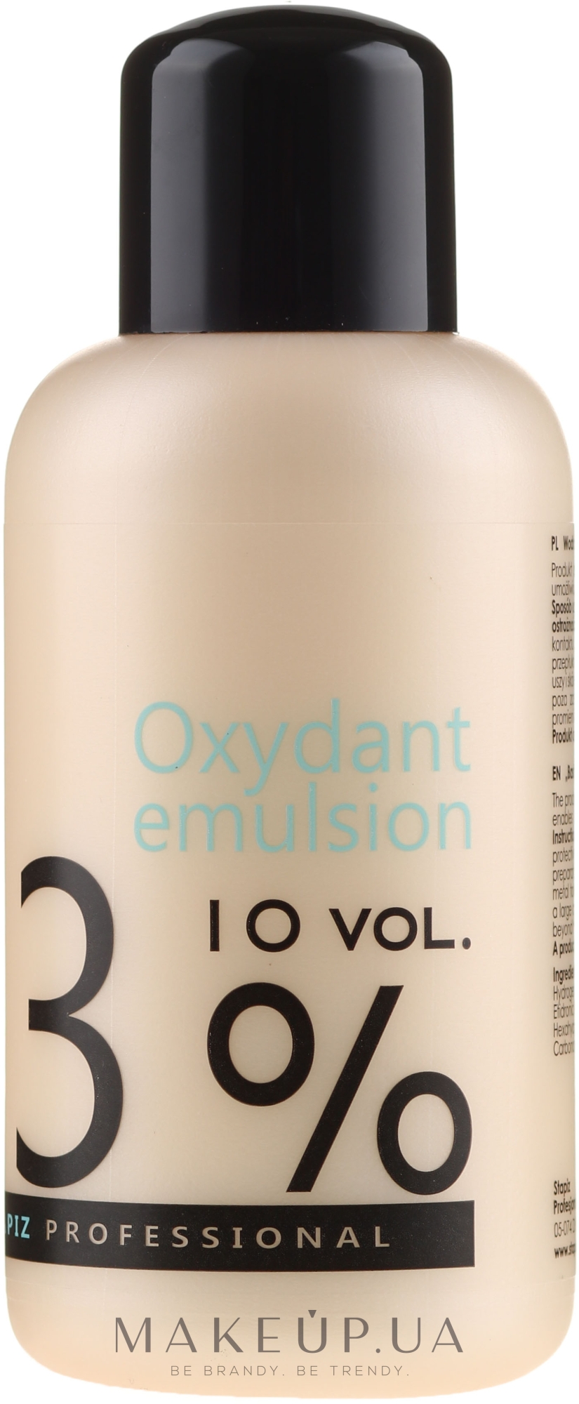 Перекись водорода в креме 3% - Stapiz Professional Oxydant Emulsion 10 Vol — фото 150ml