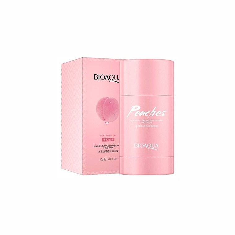 Тверда маска для очищення обличчя з персиком - Bioaqua Peach Clear And Moisturizing Solid Mask — фото N1