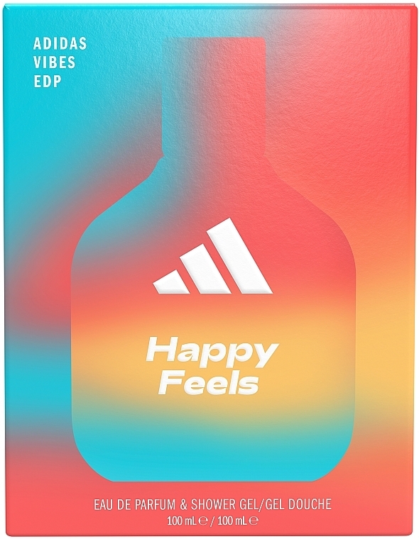 Adidas Vibes Happy Feels Giftset - Набор (edp/100ml + sh/gel/100ml) — фото N2