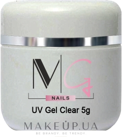 Гель для нарощування - MG Nails UV Gel Clear — фото 5ml