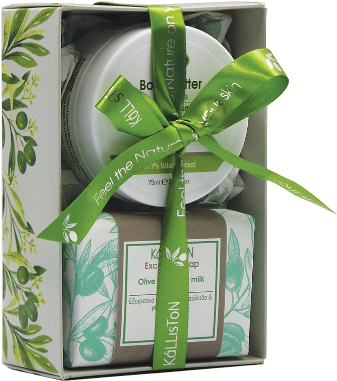Набір - Kalliston Donkey Milk Gift Box (b/butter/75ml + soap/100g) — фото N1