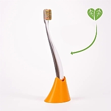 Подставка для зубных щеток из биопластика, оранжевая - Promis Holder Toothbrush Stand Orange — фото N2